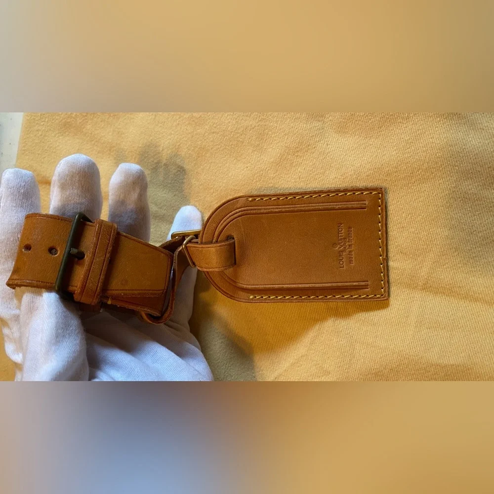 Louis Vuitton Tan Poignet Leather Strap & Hangtag